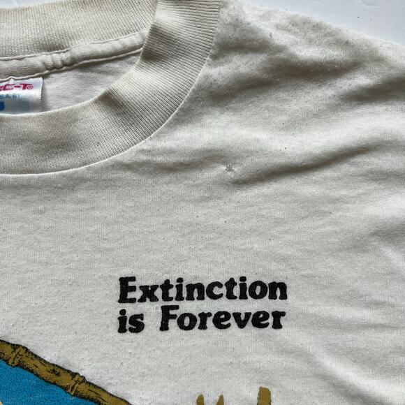 Vintage Extinction Is Forever Busch Gardens Tiger Nature T Shirt Single Stitch L - Picture 4 of 11